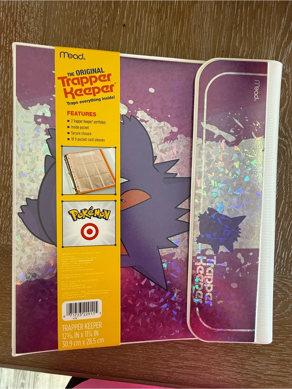 Mead Pokémon x Target Trapper Keeper Binder - Purple Holographic Gengar